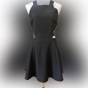 Elizabeth and James Black Fit and Flare Cocktail Dress